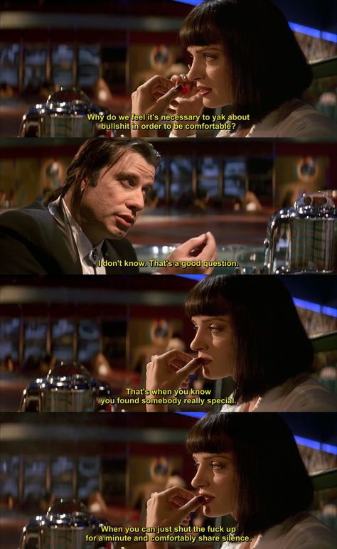 Pulp Fiction (1994) Tarantino Quotes, Pulp Fiction Quotes, Pulp Fiction 1994, Fiction Quotes, Quentin Tarantino Movies, Tarantino Films, Best Movie Quotes, Cinema Quotes, Robert Mcginnis