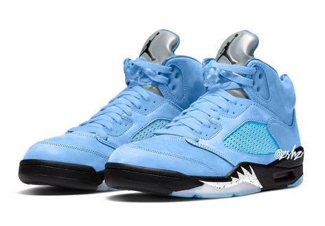 Air Jordan 5 UNC Color: University Blue/Black-White Style Code: DV1310-401 Release Date: March 4, 2023 Price: $225 USD Most Popular Nike Shoes, Retro Basketball Shoes, Popular Sneakers, Lucky Green, Colour Blocking, Air Jordan 5, Air Jordan 3, Green Bean, Jordan 13