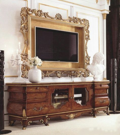 Home Tv Stand, Tv Frames, Ruang Tv, Bedroom Tv Stand, Diy Tv Stand, Mirror On The Wall, Living Room Tv Stand, Tv Furniture, Tv Decor