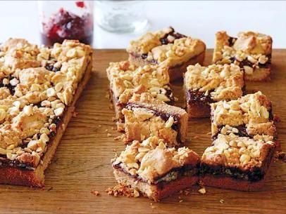 Peanut Butter and Jelly Bars Recipe | Ina Garten | Food Network Peanut Butter And Jelly Bars, Jelly Bars, Peanut Butter Dessert Recipes, Ina Garten Recipes, Food Network Canada, Peanut Butter Desserts, Best Peanut Butter, Peanut Butter And Jelly, Peanut Butter Jelly