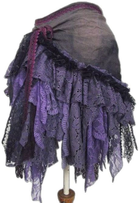 Purple Goth, Purple Gothic, Bustle Skirt, Witch Outfit, Dip Dyed, Purple Skirt, Jewelry Outfit, Fantasy Clothing, The Purple