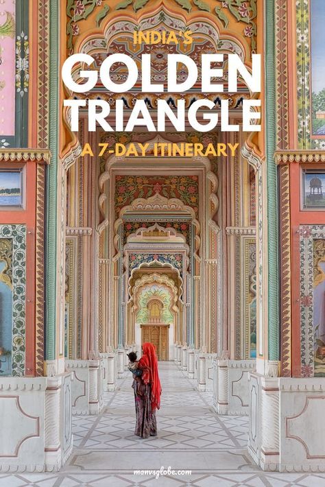 7 Day Itinerary for India's Golden Triangle: New Delhi, Agra & Jaipur | Man Vs Globe Travel Couple Photography, Golden Triangle India, Rajasthan Travel, India Vacation, 7 Day Itinerary, Usa Wedding, Delhi Travel, India Travel Places, Udaipur India