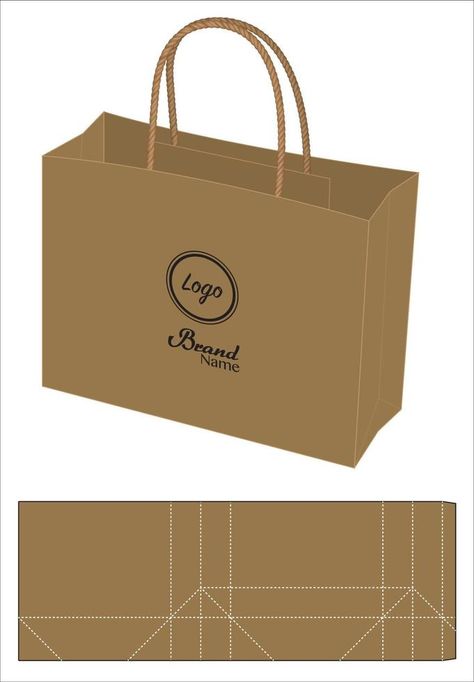 Paper Bag Mockup, Luxury Paper Bag, Paper Bag Design, Packaging Template Design, Packaging Template, Bag Mockup, Brown Paper Bag, Bag Packaging, Brown Paper