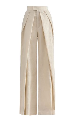 Women's Maticevski Spring Summer 2025 Collection | Moda Operandi Architectural Outfits, Semi Formal Pants Outfit For Women, Spring Summer 2025, Trousers Drawing, Unique Trousers, Woman Trousers, Goodbye Party, Pants Unique, Games To Make