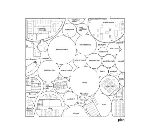 Gallery of Tomihiro Art Museum / aat + makoto yokomizo - 17 Art Museum Architecture, Museum Flooring, Museum Plan, Museum Interior, Floor Plan Layout, Gunma, Layout Architecture, Plan Drawing, Architecture Design Concept