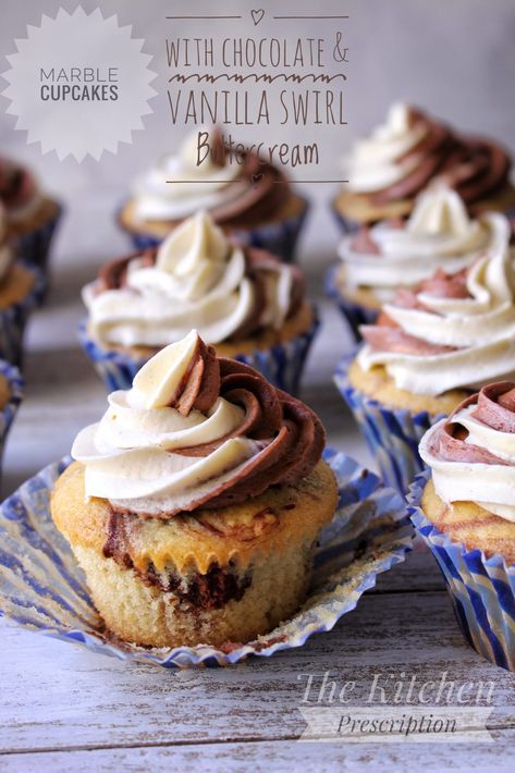 Swirl Cupcakes Batter, Marble Cupcake Recipe, Cupcake Photoshoot, Swirl Frosting, Two Cupcakes, Marble Cupcakes, Happy Habits, Healthy Chocolate Recipes, Swirl Cupcakes