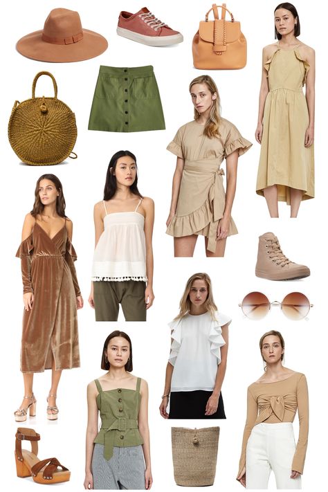 Kelly’s Chic Under $100: Earth Tones. Earth Tone Color Palette Clothes, Outfit Ideas Earth Tone, Earth Tones Clothes, Earthtone Outfits Earth Tones, Earth Tone Color Palette Outfit, Earth Tone Ootd, Earth Tone Outfits Women, Earth Colors Outfit, Earthy Tones Outfit