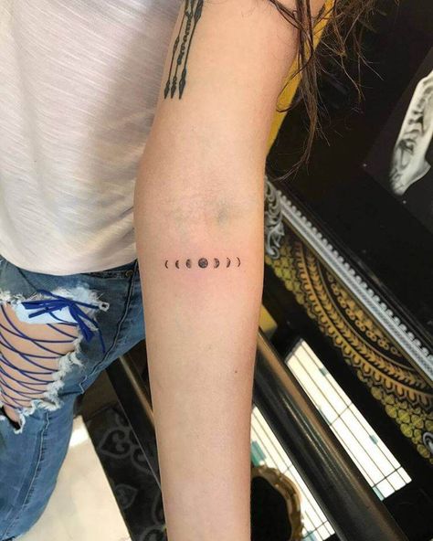 Inner Elbow Tattoos, Moon Phases Tattoo, Inner Forearm Tattoo, Inner Forearm, Elbow Tattoos, Inspiration Tattoos, Forearm Tattoo Women, Wrist Tattoos For Women, Thigh Tattoos Women