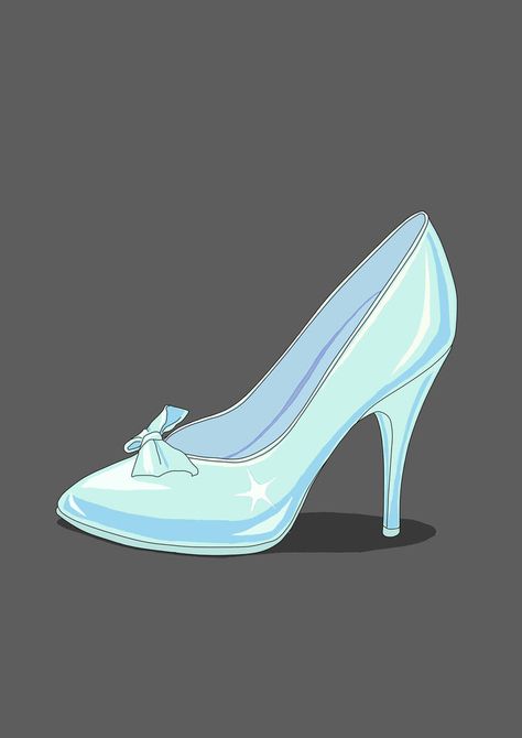 Cinderella Tattoo, Prince Shoes, Cinderella Heels, Shoes Clipart, Princess Heels, Cinderella Characters, Animation Disney, Disney Canvas, 동화 삽화