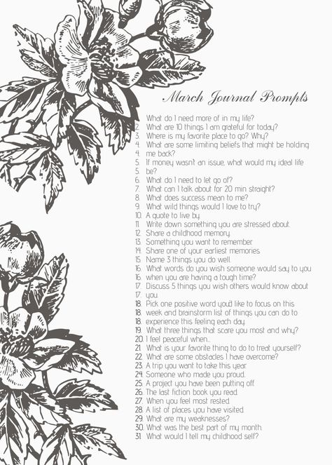 March Prompts 2024, March Prompts, March Journal Prompts 2024, March Journal Challenge, March Poetry Prompts, Cottagecore Prompts, Ostara Journal Prompts, Spring Equinox Journal Prompts, Spring Journal Prompts