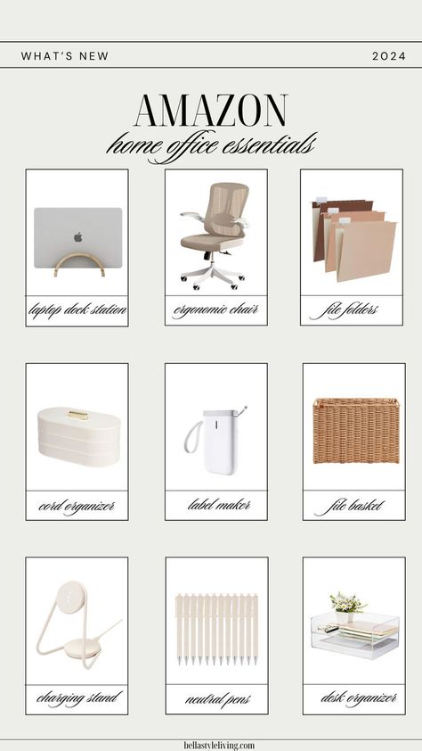 amazon office finds Amazon Office Must Haves, Amazon Office Finds, Neutral Home Office, Office Must Haves, Amazon Home Office, Office Finds, Work Desk Organization, Amazon Office, Cute Office Decor