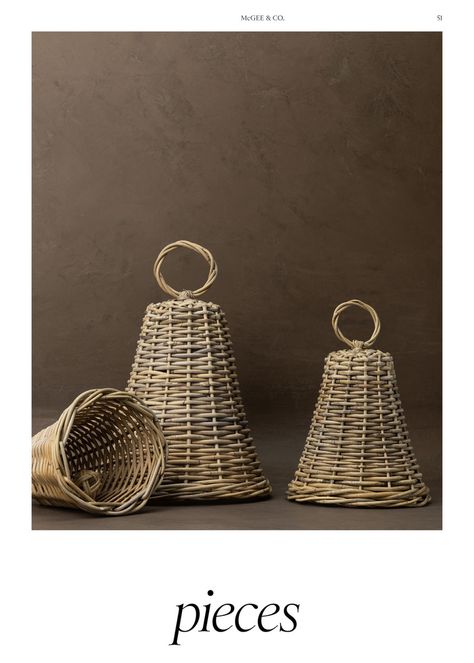 Rattan Christmas Decor, Rattan Basket Decor, Cane Products, Basket Decor Ideas, Mcgee And Co, Holiday 2024, Mcgee & Co, Rattan Basket, Holiday Catalog