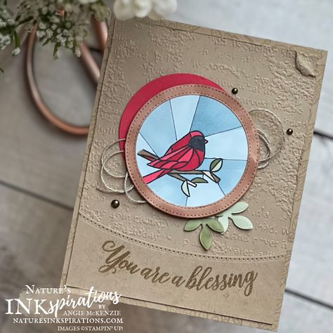 So Very Merry for the NEW at SU! Blog Hop - July 2023 | Online Exclusives | Nature's INKspirations Stained Glass Cardinal, Around The Bend, Create Christmas Cards, Christmas Card Set, Stampin Up Christmas Cards, Stampin Up Christmas, Holiday Books, Merry Christmas Card, Christmas Stamps