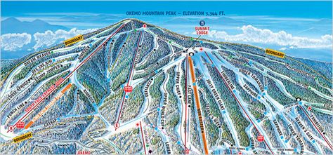 Okemo- Ludlow, VT Snow Trails, Ski Village, Village Map, Ski Trails, Snow Much Fun, Downhill Skiing, Trail Map, Couples Vacation, Mountain Trails