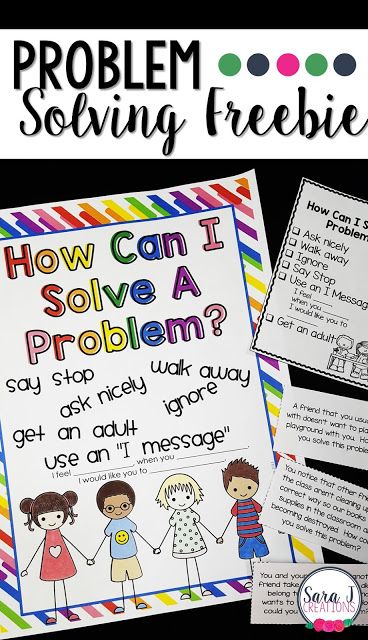 Teaching Students How to Solve Problems   Back to school is upon us and it is so important to use those first few weeks to set up your expectations rules and procedures. I always spent time at the beginning of the year teaching problem solving strategies. That way we could refer to them all year long when students were having a social problem at school. In this freebie I've included an anchor chart practice scenarios a checklist and lesson ideas. Click HERE to grab your freebie. back to school b Big Problem Vs Little Problem, Get To Know You Activities, School 2015, Problem Solving Strategies, Problem Solving Activities, Social Skills Groups, Social Skills Activities, Teaching Social Skills, Elementary School Counseling