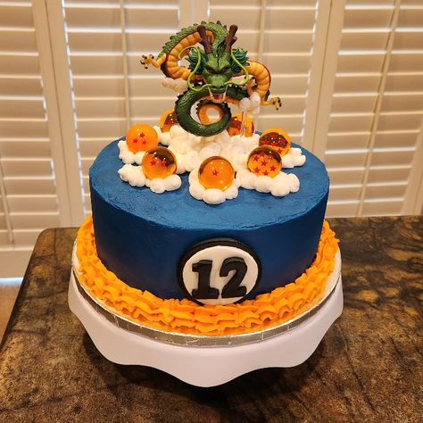 Dragon Ball Theme Party, Dragon Ball Cake Ideas, Goku Birthday Cake, Dragonball Z Birthday, Dragonball Cake, Dragon Ball Cake, Dragon Ball Z Cake, Dragonball Z Cake, Goku Birthday