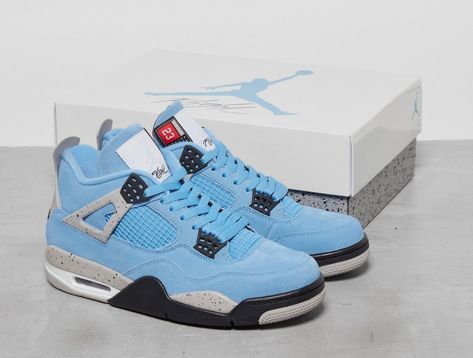 Air Jordan 4 University Blue UNC CT8527-400 Release Date - SBD Jordan Air Force 4, Jordan 4 Unc, Grey 4s, Unc Jordans, Zapatillas Nike Basketball, Jordan Unc, Sneakers Art, Jordan Retro 4, Dr Shoes