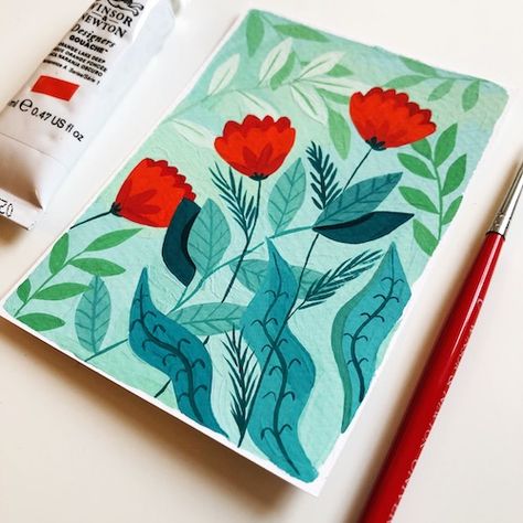 reasons-to-paint-with-gouache-paint-7 Gouache Painting Techniques, Workshop Inspiration, Painting Fur, Art Journal Tutorial, Gouache Paint, Gouache Illustrations, Watercolor Floral Pattern, Painting People, Painting Medium