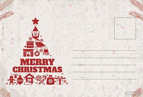 Christmas Postcards Ideas, Christmas Postcard Ideas, Card Natal, Christmas Postcard Design, Xmas Templates, Christmas Post Cards, Xmas Postcard, Christmas Illustration Design, Christmas Template