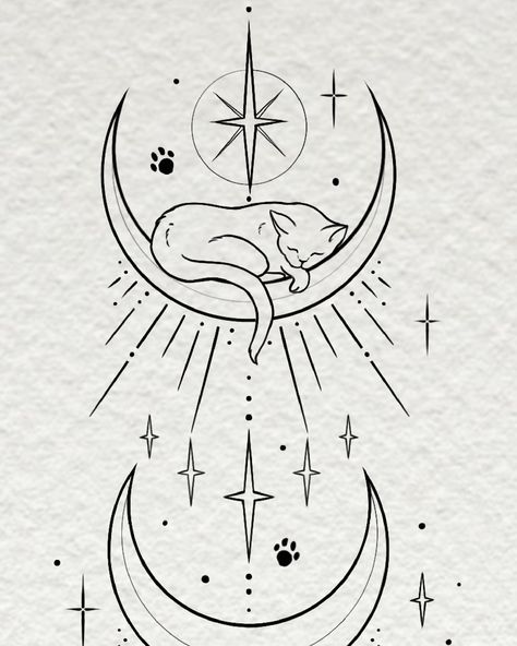 ACOTAR x kitties 🐈‍⬛ yes you read that right! The lovely Heather wanted Feyre’s moon phase tattoo from ACOTAR but mixed up with some gentle kittens 🌙✨ this one turned out so cute, I’m obsessed! #feyrearcheron #acotar #cattattoo Journal Moon Theme, Moon Phase Tattoo, Phase Tattoo, Bullet Journal First Page, Kitten Tattoo, Moon Phases Tattoo, Line Art Tattoos, Bullet Journal Themes, Journal Themes