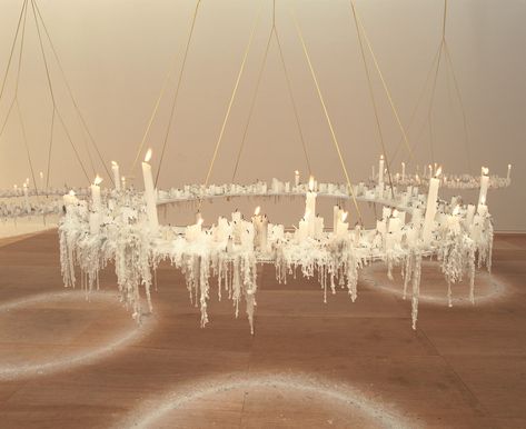 Anya Gallaccio, British Artists, Dripping Candles, Action Painting, Melting Candles, Beautiful Mind, White Candles, Dia De Muertos, Installation Art