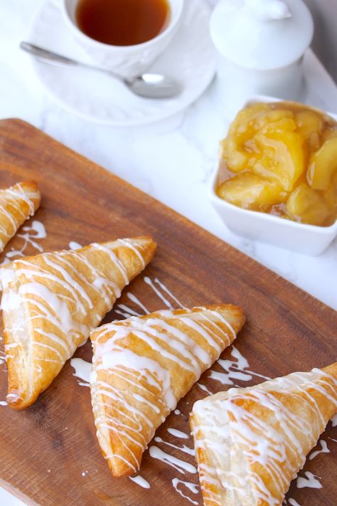 Country Apple Turnovers with Sweet Cream Icing Turnover Icing Recipe, Icing For Turnovers, March Food, Apple Turnovers, Cream Icing, Honey Pie, How To Make Icing, Giant Chocolate, Cakes Recipes