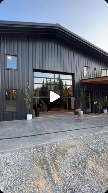 Stacee Lynn on Instagram: "Glass garage doors look sooooooo good on a Barndo!!

Happy Monday!!

#thebarndominiumcompany #barndotour #thebarndominiumlady #barndominium #barndominiums #luxurybarndominium #ourbarndominiumlife #glassgaragedoor #glassgaragedoors #barndominiumsofinstagram #barndominiumhomes #blackbarndominium #barndominiumplans #barndominiumplanningexperts" Black Barndominium Ideas, Glass Garage, Black Barndominium, Barndominium Plans, Glass Garage Door, The Kardashians, Barndominium Ideas, Barndominium, Home Hacks