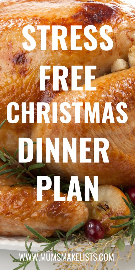 Want a stress-free Christmas dinner plan? No time to even think about planning Christmas dinner? Don't worry, because I've done it for you. Use this simple Christmas dinner menu of appetizers, mains, sides and dessert to plan for your Christmas dinner this year. Keep things simple and you will have an easier time preparing food for Christmas day. Simple Christmas Dinner, Planning Christmas Dinner, Easy Christmas Dinner Menu, Christmas Turkey Dinner, Food For Christmas, Planning Christmas, Xmas Menu, Traditional Christmas Dinner, Easy Christmas Dinner