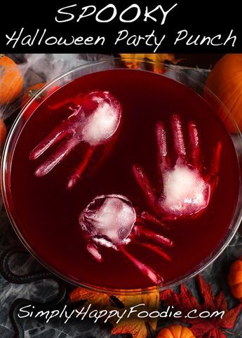 Halloween Party Punch, Simply Happy Foodie, Halloween Themed Drinks, Halloween Party Scary, Halloween Party Drinks, Spooky Aesthetic, Halloween Punch, Halloween Party Snacks, Halloween House Party