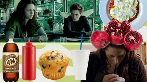 Celebrate this classic cringe-worthy saga for its 15th anniversary through food. New Moon Drinking Game Twilight, Movies To Watch If You Like Twilight, Twilight Food Recipes, Twilight Themed Food Ideas, Twilight Movie Marathon Ideas, Twilight Movie Night Food, Twilight Watch Party Snacks, Twilight Themed Dinner, Twilight Movie Night Snacks