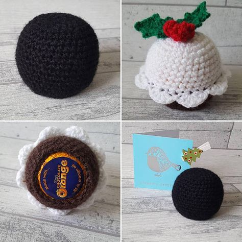 Crochet Chocolate Orange Cover, Crochet Christmas Decorations Free, Crafty Quotes, Crochet Chocolate, Crochet Wreath Pattern, Lump Of Coal, Christmas Crochet Patterns Free, Crochet Wreath, Crochet Penguin