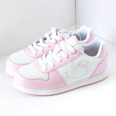 Sanrio Sneakers, Shoes Hello Kitty, Cute Shoes Pink, Cute Core Shoes, Hello Kitty Sneakers, Sanrio Shoes, Cute Pink Shoes, Shoes Pink, Hello Kitty Bedroom