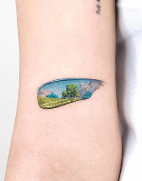 Country Tattoo Ideas, Country Tattoo, Tattoo Light, Collage Tattoo, Paint Tattoo, Travel Tattoo Small, Tato Minimal, Country Tattoos, Circle Tattoos