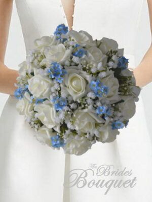 Forget Me Not Wedding Flowers - The Brides Bouquet UK Forget Me Not Wedding, Blue Spring Flowers, Artificial Bridal Bouquets, Brides Bouquet, Blue Wedding Flowers, Blue Bouquet, Bouquet Design, Forget Me Nots, Blue Color Schemes