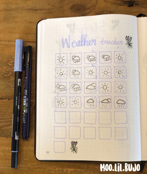 January Weather Tracker, March Weather Tracker, Bujo Temperature Tracker, May Tracker Bullet Journal, Weather Tracker Bullet Journal, Weather Of The Day Bullet Journal, Weather Tracker, June Bullet Journal Mood Tracker, Bullet Journal September