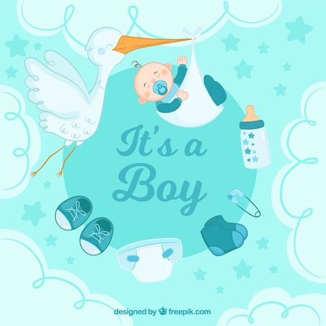 Creative its a boy background with stork | Free Vector #Freepik #freevector #its-boy #baby-boy #birth-announcement #new-baby Its A Boy Announcement Template, It’s A Boy, It Is A Boy, Boy Background, Newborn Baby Announcement, Baby Template, Baby Boy Background, Scrapbook Bebe, Background Invitation