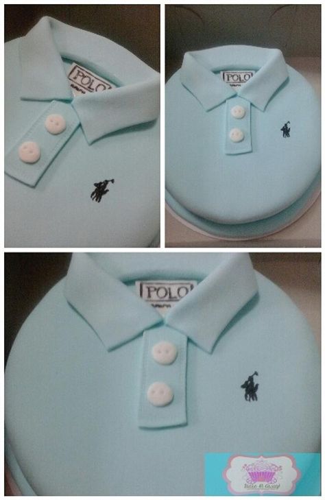 Butter cake covered in imbc and mmf. Polo Shirt Cake For Men, Polo Shirt Style Menswear, Shirt Cake For Men, Polo Shirt Cake, Polo Shirt Outfit Women's, Cake For Men, Shirt Cake, Polo Shirt Outfits, Fathers Day Cake