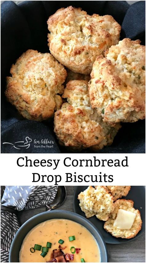 Cornbread Drop Biscuits, Cornbread Biscuits, Cheesy Cornbread, Biscuit Recipes, Drop Biscuits, Pound Cakes, Muffin Mix, Treat Recipes, Bundt Cakes