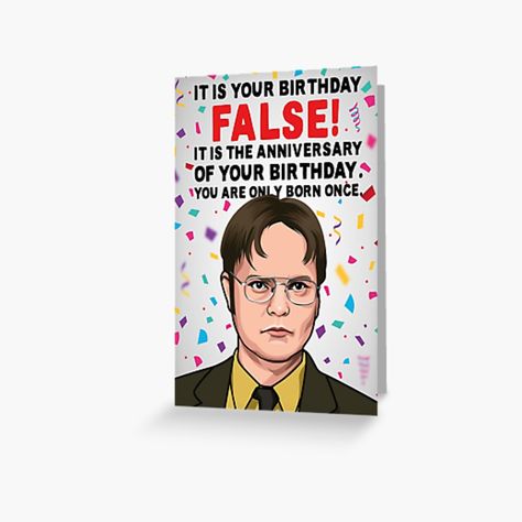 Dwight Schrute Birthday, Diy Birthday Cards, Office Themes, Office Birthday, Dwight Schrute, Birthday Card Template, Card Drawing, Birthday Card Printable, Card Printable