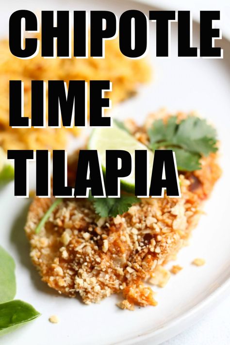 Chipotle Lime Tilapia | Six Sisters' Stuff Our thinly breaded Chipotle Lime Tilapia is the perfect combination of sweet and spicy. It's the perfect introductory fish dish - it doesn't taste "fishy" at all and it's ready in less than 30 minutes. #fish #healthydinner Lime Tilapia Recipes, Tilapia Recipe, Easy Weekday Meals, Delicious Seafood Recipes, Six Sisters Stuff, Tilapia Recipes, Baked Fish, Healthy Eating Recipes, Fish Dishes