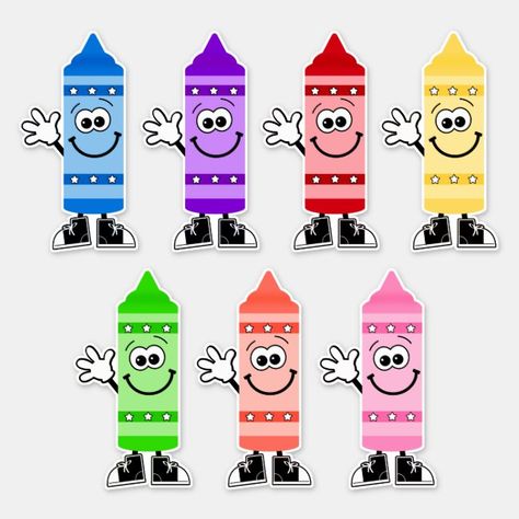 Colours Name For Kids, Crayon Template, Cartoon Crayon, Labels Printables, Theme Board, Classroom Birthday, Stickers Shop, Labels Printables Free, Printables Free