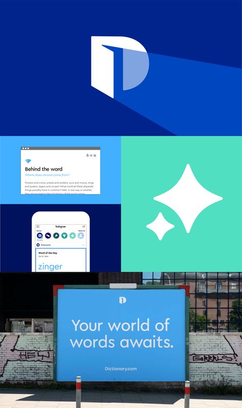 Dictionary.com and its sibling brand, Thesaurus.com, are where learning happens. But more than being the world’s leading digital resource for definitions and synonyms, they are transforming the way we engage with language. The online publisher invited us to help develop a new identity for each website that would reposition the brands as portals to a world beyond words. Visual Language Design, Pr Logo, Brand Language, Endorsed Brand, Typo Logo Design, Wireframe Design, Future Energy, Learning Logo, Brand Manual