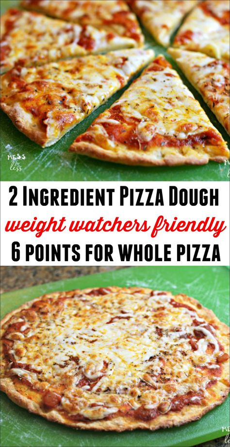 Weight Watcher Pizza Recipe, Pizza Pairings, 2 Ingredient Pizza, 2 Ingredient Pizza Dough, Weight Watchers Pizza, Sandwich Vegetarian, Plats Weight Watchers, Weight Watchers Meal Plans, Weight Watchers Snacks