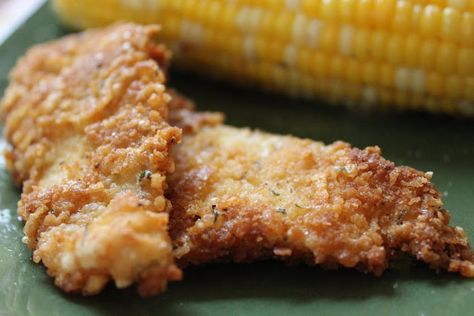 Cracker-and-Parmesan-Crusted Fish Fillets Parmesan Fish, Parmesan Crusted Fish, Crusted Fish, Oyster Crackers, Fish Fillets, Parmesan Crusted, Fish Recipe, White Fish, Fish Fillet