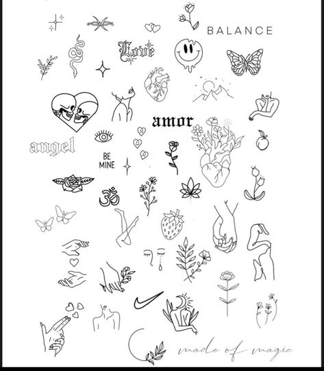 Tattoo Avant Bras, Diy Tattoos, Emo Tattoos, Small Girly Tattoos, Pola Tato, Tattoo Practice, Patchwork Sleeve, Small Pretty Tattoos, Cute Tiny Tattoos