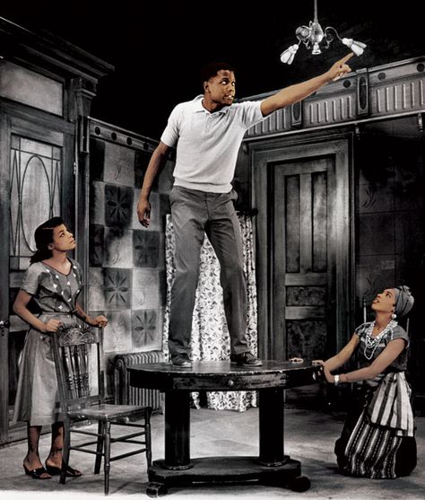 Interestingly altered image of the 1959 play version of A Raisin in the Sun, attached to an interesting article on Clybourne Park Clybourne Park, A Raisin In The Sun, Raisin In The Sun, Sidney Poitier, Black Photos, Beautiful Teeth, Theatre Geek, Black Presidents, Black Tv