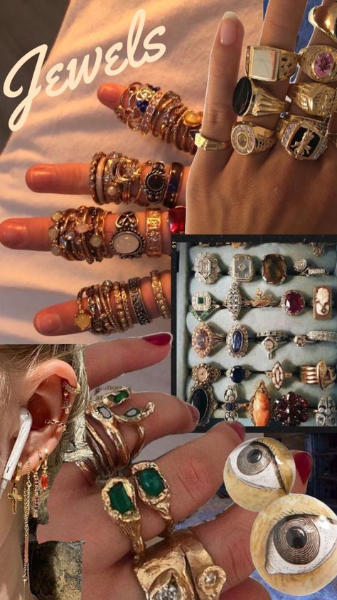 #jewlery #jewels #rings #bigrings #darkacademiaaesthetic #dimond #crystals #stones Big Rings Aesthetic, Rings Aesthetic, Crystals Stones, Jewels Rings, Big Rings, Dark Academia Aesthetic, Lookbook Outfits, Dark Academia, Lookbook