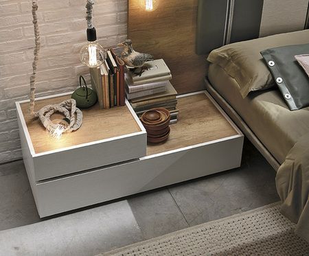 Tomasella Replay Modern Bespoke Bedside Drawers Composition A - many finishes Bed Side Table Design, Bedside Drawers, Bedside Table Design, Bedroom Cupboard Designs, Прикроватные Тумбочки, Side Tables Bedroom, Interior Design Per La Casa, Furniture Bedside Table, Wardrobe Design Bedroom