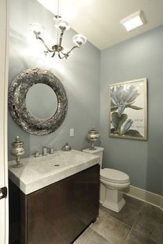 Sherwin Williams "Meditative" ..I really like this paint color. Bathroom Paint Colors Sherwin Williams, Small Bathroom Remodel Pictures, Design Interior Baie, Bathroom Paint, Bathroom Paint Colors, Brown Bathroom, Bathroom Color, Room Paint Colors, Decor Baie