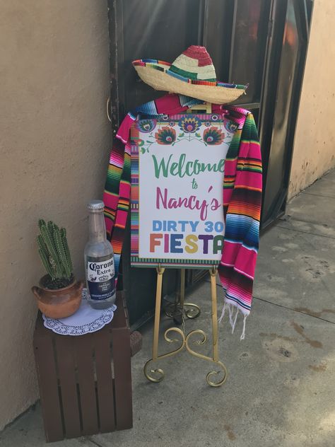 Fiesta Theme Welcome Sign, 30th Birthday Fiesta Mexican Party, 50th Birthday Party Mexican Theme, Fiesta Theme Family Reunion, 60 Birthday Party Ideas Mexican, Fiesta Theme Party Table Decorations, 70th Fiesta Birthday Party, Fiesta Theme Decor, Mexican 30th Birthday Party Ideas